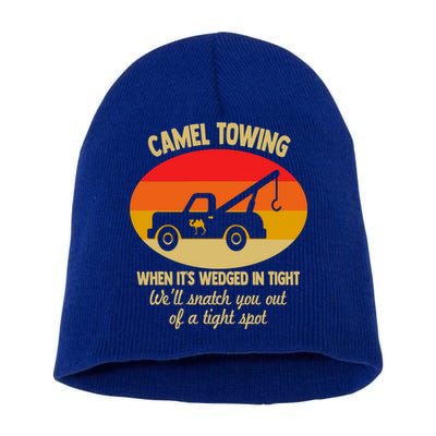 Camel Towing Retro Adult Camel Toe Funny Saying Gift Short Acrylic Beanie