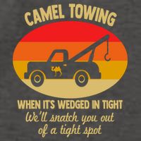 Camel Towing Retro Adult Camel Toe Funny Saying Gift Vector Backpack