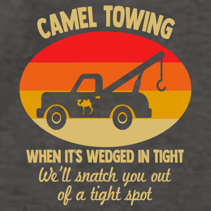 Camel Towing Retro Adult Camel Toe Funny Saying Gift Vector Backpack