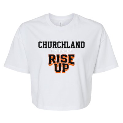 Churchland Truckers Rise Up Hs Bella+Canvas Jersey Crop Tee