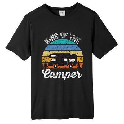 Camping Travel Retro Vintage King Of The Camper Tall Fusion ChromaSoft Performance T-Shirt