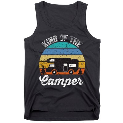 Camping Travel Retro Vintage King Of The Camper Tank Top