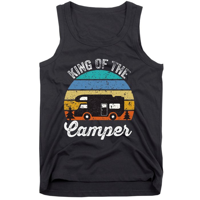 Camping Travel Retro Vintage King Of The Camper Tank Top