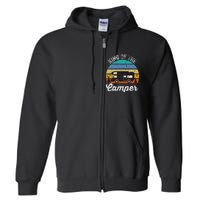 Camping Travel Retro Vintage King Of The Camper Full Zip Hoodie