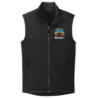 Camping Travel Retro Vintage King Of The Camper Collective Smooth Fleece Vest