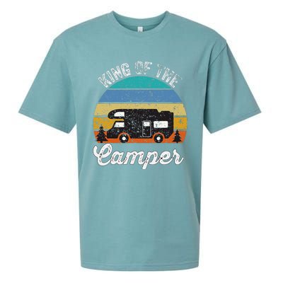 Camping Travel Retro Vintage King Of The Camper Sueded Cloud Jersey T-Shirt