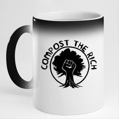 Compost The Rich 11oz Black Color Changing Mug