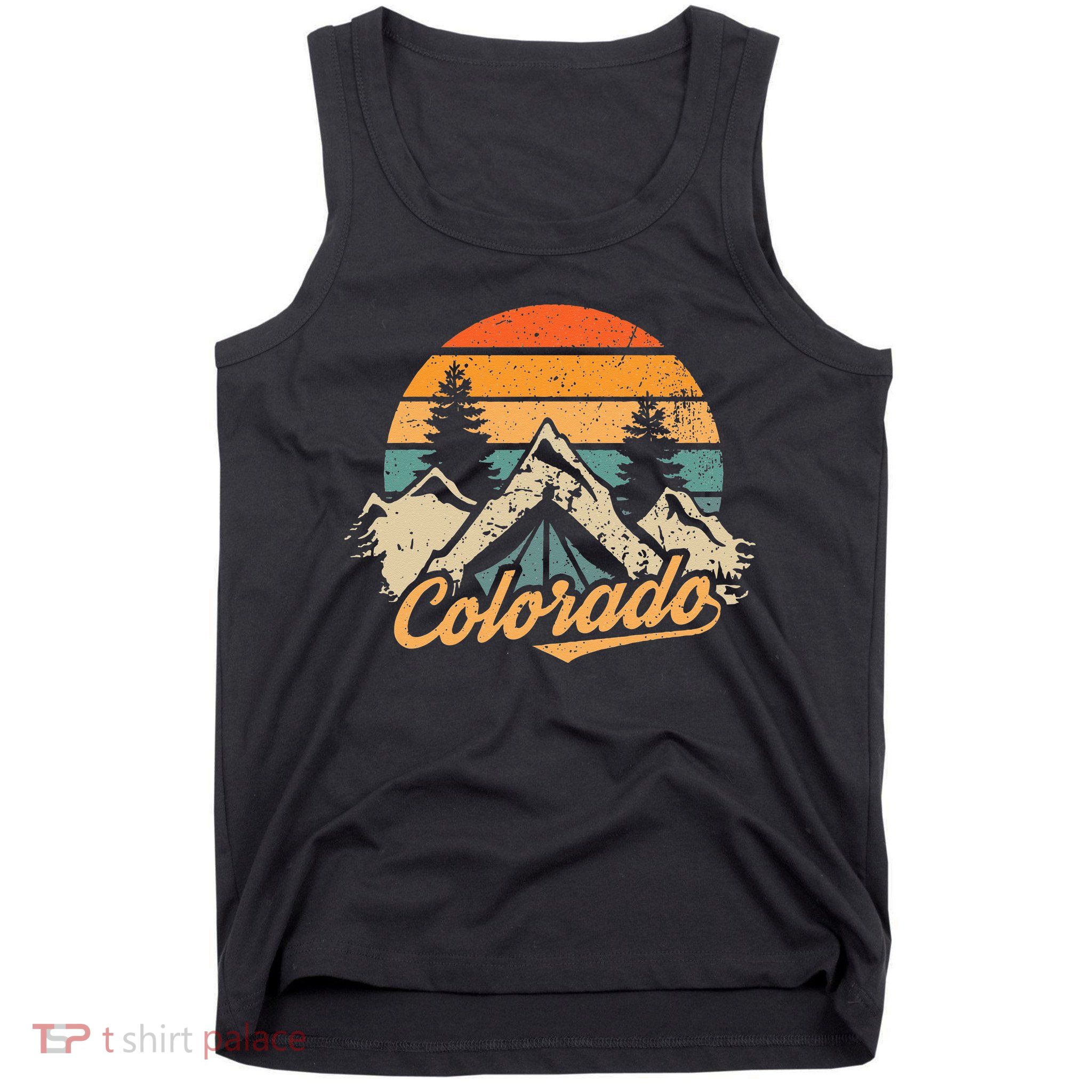 Colorado Tee Retro Vintage Mountains Nature Hiking Camping Tank Top
