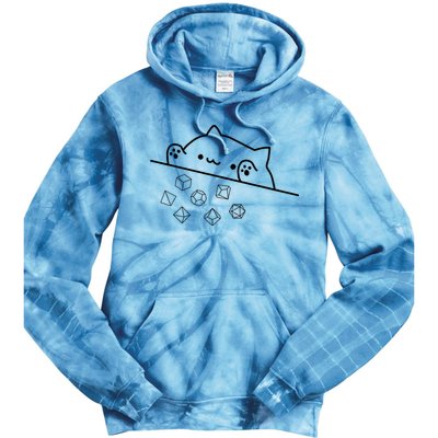 Cat Throwing Rainbow Dice Tabletop Rpg Tie Dye Hoodie