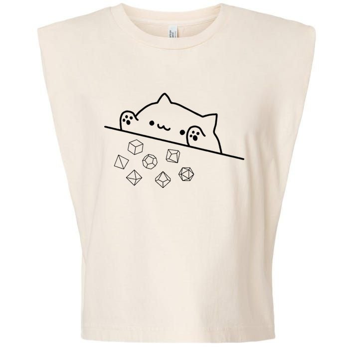 Cat Throwing Rainbow Dice Tabletop Rpg Garment-Dyed Women's Muscle Tee