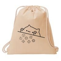 Cat Throwing Rainbow Dice Tabletop Rpg Drawstring Bag