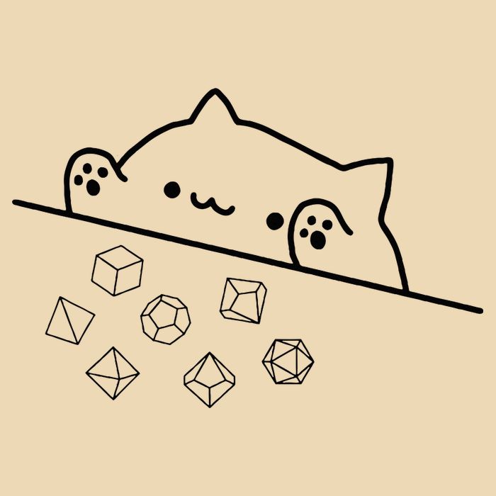 Cat Throwing Rainbow Dice Tabletop Rpg Bag