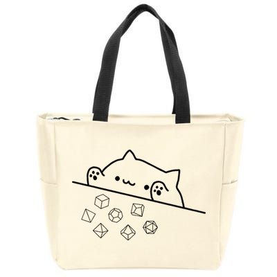 Cat Throwing Rainbow Dice Tabletop Rpg Zip Tote Bag