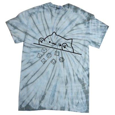 Cat Throwing Rainbow Dice Tabletop Rpg Tie-Dye T-Shirt