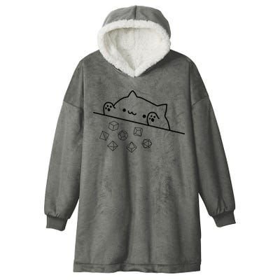 Cat Throwing Rainbow Dice Tabletop Rpg Hooded Wearable Blanket