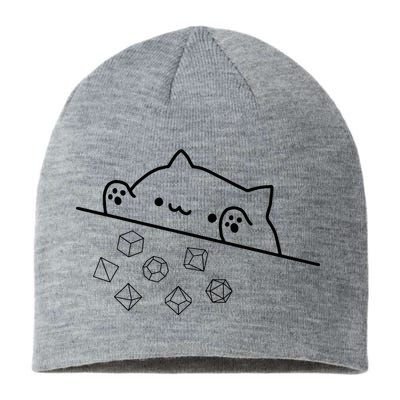 Cat Throwing Rainbow Dice Tabletop Rpg Sustainable Beanie