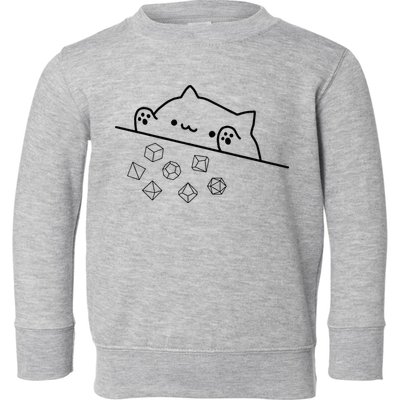 Cat Throwing Rainbow Dice Tabletop Rpg Toddler Sweatshirt