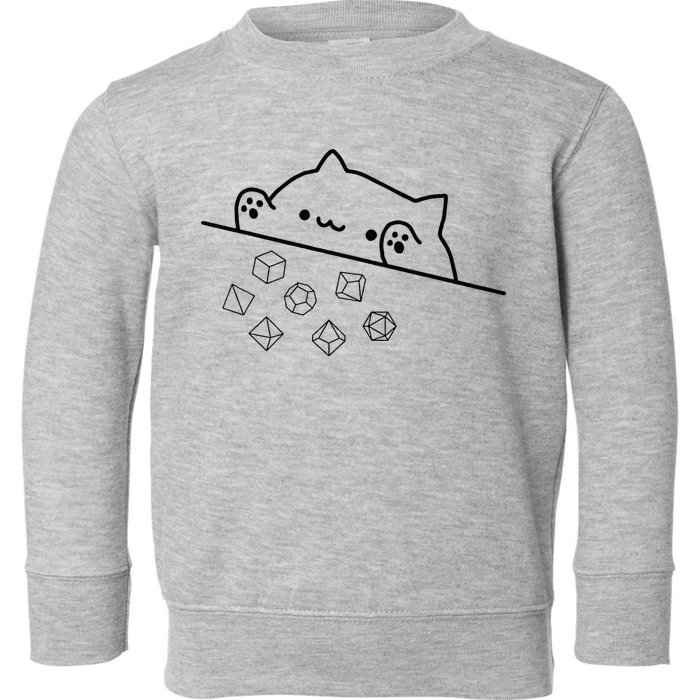 Cat Throwing Rainbow Dice Tabletop Rpg Toddler Sweatshirt