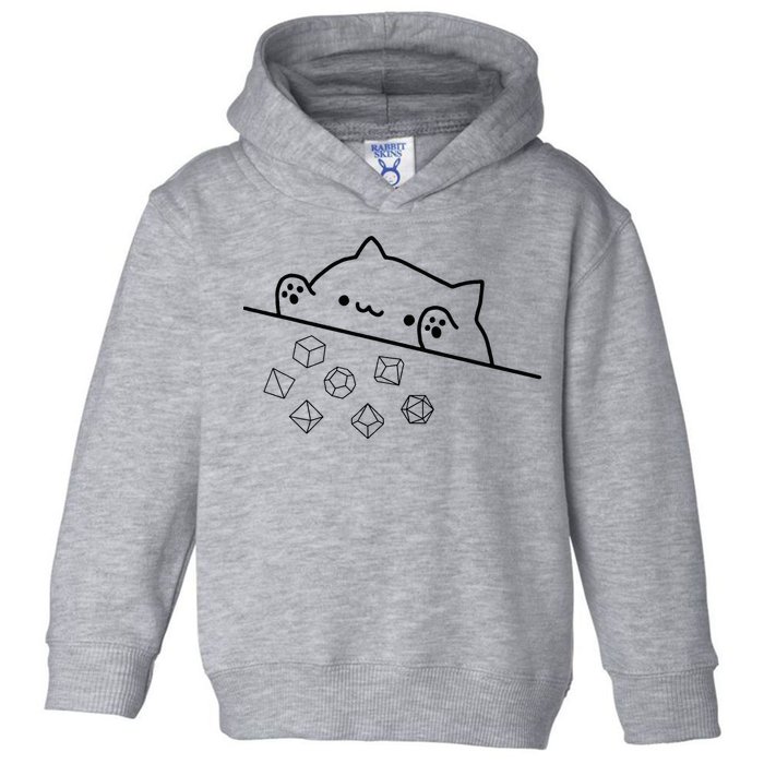 Cat Throwing Rainbow Dice Tabletop Rpg Toddler Hoodie