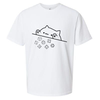 Cat Throwing Rainbow Dice Tabletop Rpg Sueded Cloud Jersey T-Shirt