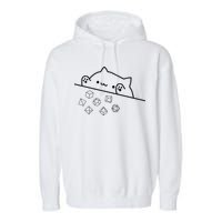 Cat Throwing Rainbow Dice Tabletop Rpg Garment-Dyed Fleece Hoodie