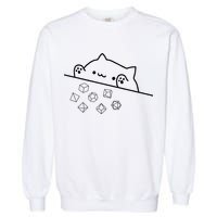 Cat Throwing Rainbow Dice Tabletop Rpg Garment-Dyed Sweatshirt