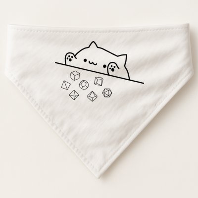 Cat Throwing Rainbow Dice Tabletop Rpg USA-Made Doggie Bandana