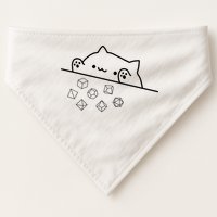 Cat Throwing Rainbow Dice Tabletop Rpg USA-Made Doggie Bandana