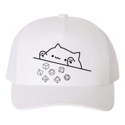 Cat Throwing Rainbow Dice Tabletop Rpg Yupoong Adult 5-Panel Trucker Hat