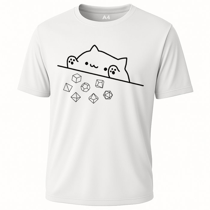 Cat Throwing Rainbow Dice Tabletop Rpg Performance Shirt