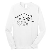 Cat Throwing Rainbow Dice Tabletop Rpg Long Sleeve Shirt