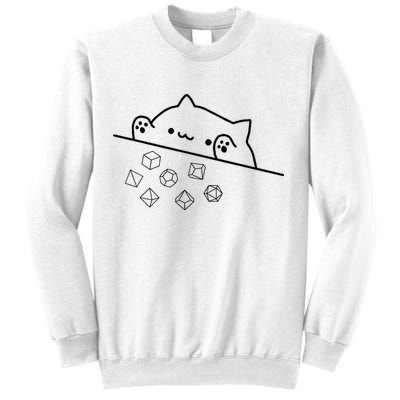 Cat Throwing Rainbow Dice Tabletop Rpg Sweatshirt