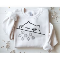 Cat Throwing Rainbow Dice Tabletop Rpg Sweatshirt