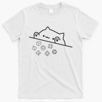 Cat Throwing Rainbow Dice Tabletop Rpg T-Shirt