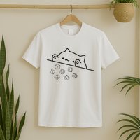 Cat Throwing Rainbow Dice Tabletop Rpg T-Shirt