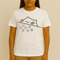 Cat Throwing Rainbow Dice Tabletop Rpg T-Shirt