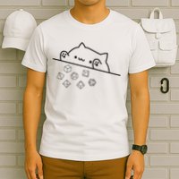 Cat Throwing Rainbow Dice Tabletop Rpg T-Shirt
