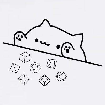 Cat Throwing Rainbow Dice Tabletop Rpg T-Shirt
