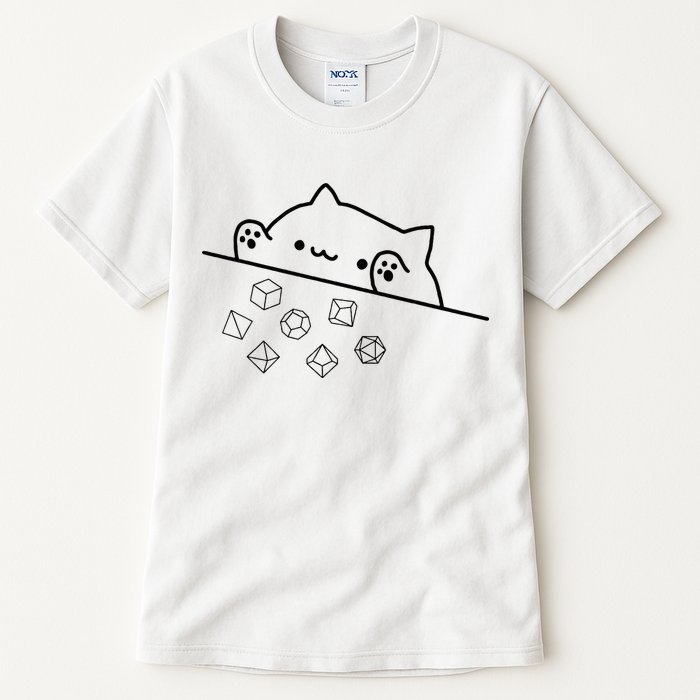 Cat Throwing Rainbow Dice Tabletop Rpg Tall T-Shirt