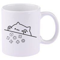 Cat Throwing Rainbow Dice Tabletop Rpg 11oz C Handle Ceramic Mug