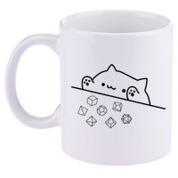 Cat Throwing Rainbow Dice Tabletop Rpg 11oz C Handle Ceramic Mug