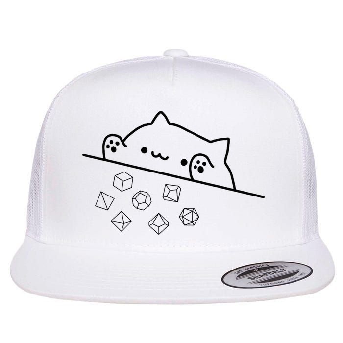 Cat Throwing Rainbow Dice Tabletop Rpg Flatbill Hat