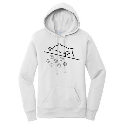 Cat Throwing Rainbow Dice Tabletop Rpg Women's Pullover Hoodie
