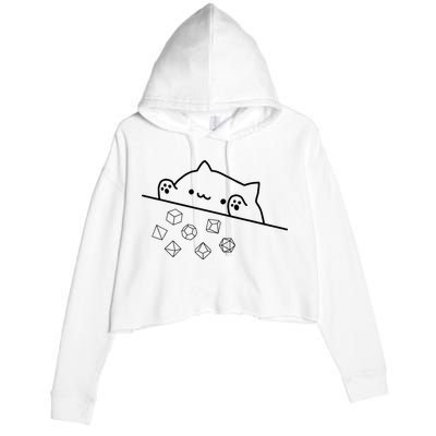 Cat Throwing Rainbow Dice Tabletop Rpg Crop Fleece Hoodie