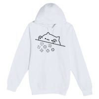 Cat Throwing Rainbow Dice Tabletop Rpg Premium Pullover Hoodie