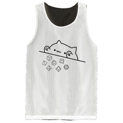 Cat Throwing Rainbow Dice Tabletop Rpg Mesh Reversible Basketball Jersey Tank