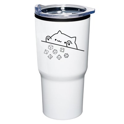 Cat Throwing Rainbow Dice Tabletop Rpg Tumbler