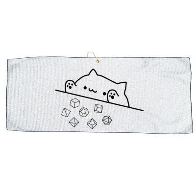 Cat Throwing Rainbow Dice Tabletop Rpg Large Microfiber Waffle Golf Towel