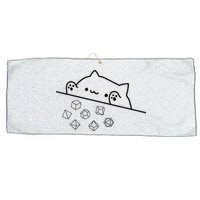 Cat Throwing Rainbow Dice Tabletop Rpg Large Microfiber Waffle Golf Towel