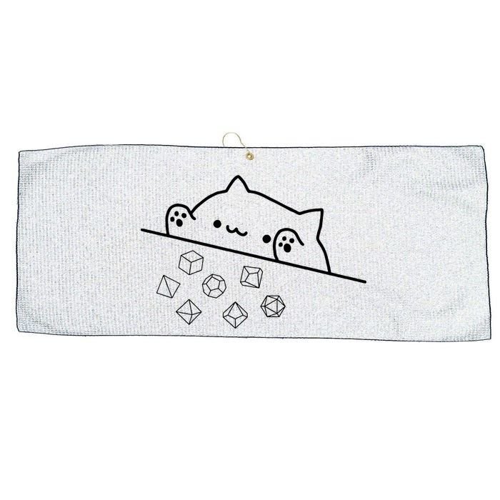 Cat Throwing Rainbow Dice Tabletop Rpg Large Microfiber Waffle Golf Towel